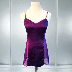 LA PERLA STUDIO Purple Short Nightie Chemise Slip Lingerie Size Small